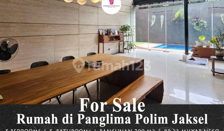 House for Sale in Panglima Polim, Kebayoran Baru, Luxurious, Ready to Occupy