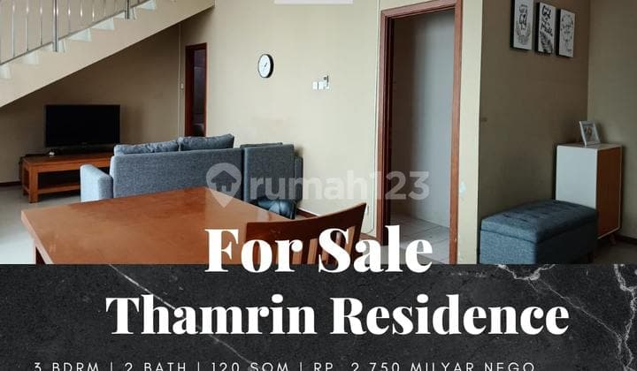 For Sale Thamrin Residence Apartment 2 Bedroom Loft Type Well Furnished