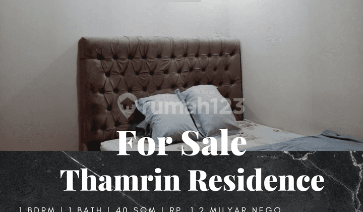 Dijual Apartement Thamrin Residence 1 BR Furnished Bagus Tower A