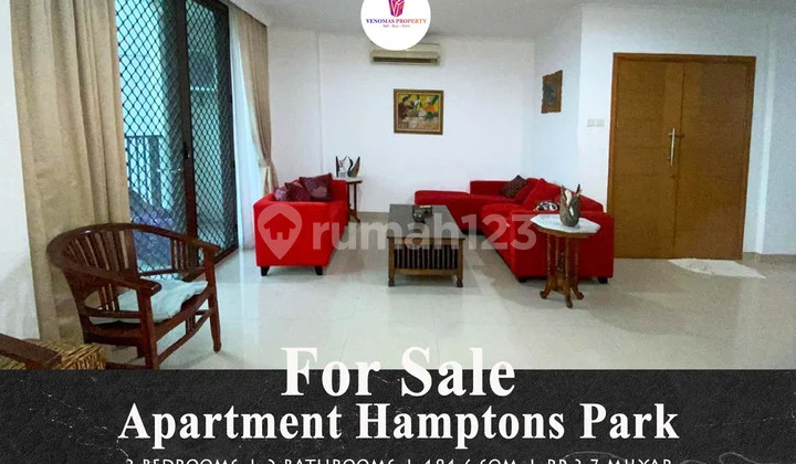 Jual Apartemen Hamptons Park 3 Bedrooms View Golf Semi Furnished