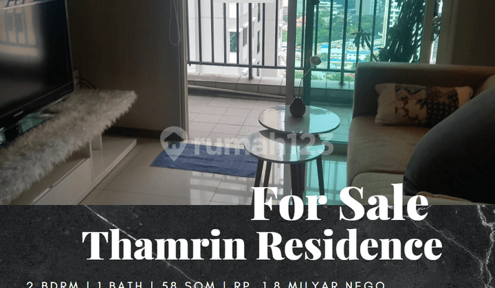 Dijual Apartemen Thamrin Residence 2br Full Furnished Tower B