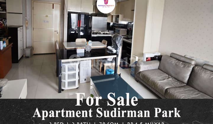 For Sale Sudirman Park Apartment 3 BR Furnished Good High Floor