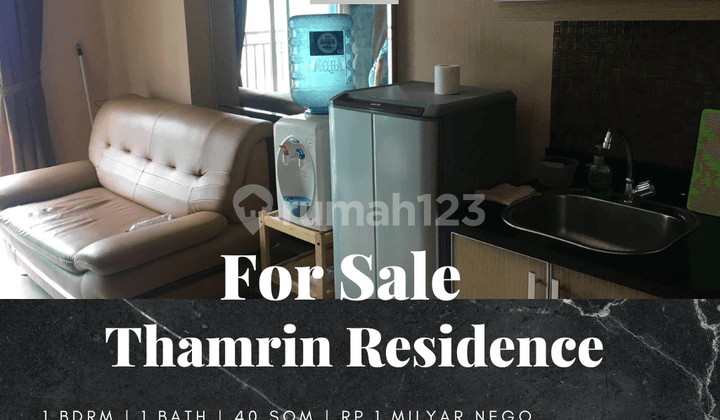 Dijual Apartement Thamrin Residence Tipe L 1Br Furnished