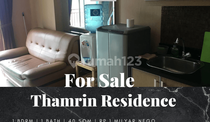 Dijual Apartement Thamrin Residence Tipe L 1Br Furnished