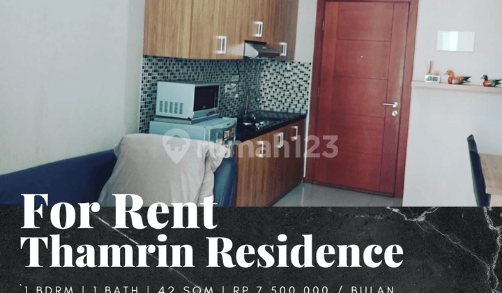 Disewakan Apartemen Thamrin Residence Type L 1 Bedroom Furnished