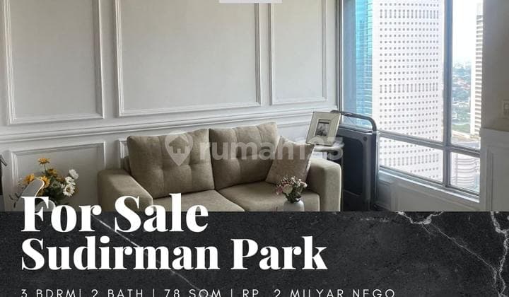 Dijual Apartement Sudirman Park 3 Bedroom Furnished Bagus
