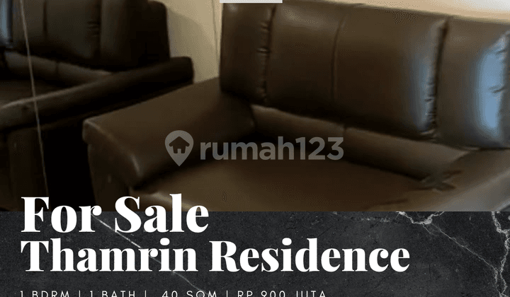 Jual Apartemen Thamrin Residence Tipe I 1 Bedroom Full Furnished