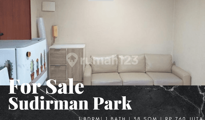 Dijual Apartemen Sudirman Park 1 Bedroom Lantai Ground Furnished