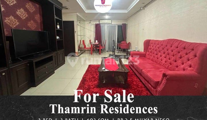 For Sale Thamrin Residence Apartment 3 Bedroom Mid Floor