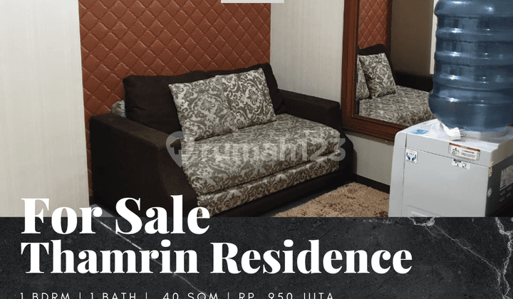 Dijual Apartemen Thamrin Residence 1 Bedroom Lantai Sedang