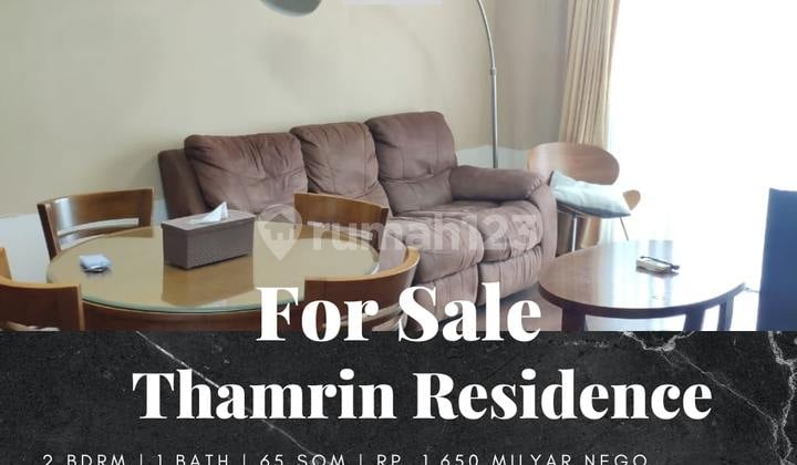Dijual Apartemen Thamrin Residence 2 Bedroom Furnished Bagus