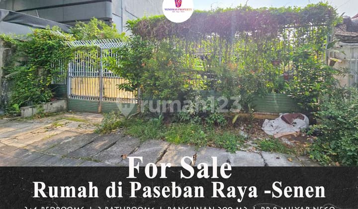 Dijual Rumah di Paseban Raya Senen Sangat Strategis Pusat Bisnis