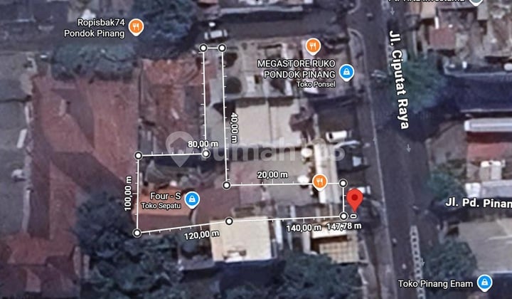 Lokasi Strategis, 525 M2 Ngantong, 2 Akses Pintu, Pondok Pinang