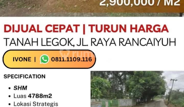 For Sale Price Reduced Land in Legok
