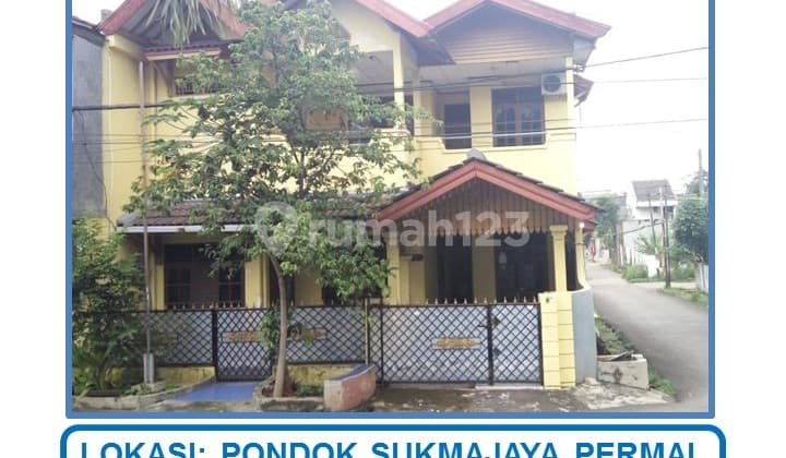 Harga Spesial Rumah Hook 2 Lantai di Pondok Sukmajaya Permai, Blok E, Sukmajaya, Depok.