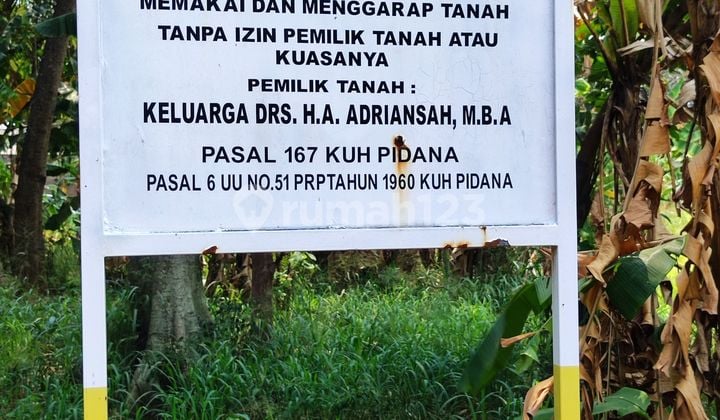 Dijual Sebidang Tanah Luas (3.735 M2), Serua, Ciputat, Tangsel