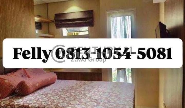 Cheap Sale Madison Park Apartment Low Floor Studio Type 18 m² Fully Furnished, 510 Million, Central Park, West Jakarta