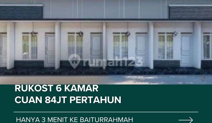 6 Boarding Rooms Only 3 Minutes from Baiturrahmah Generate 84 Million per Year Sold at Promo Price of 750 Million in Air Pacah
