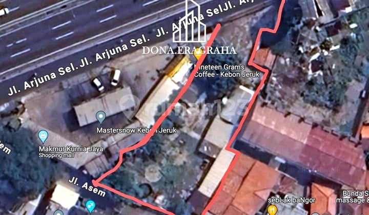 Di Bawah NJOP Kavling Komersial Pinggir Jalan Raya Kebun Jeruk