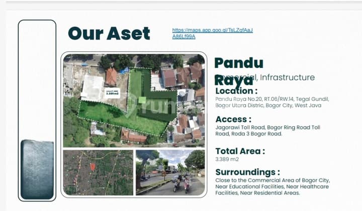 Dibawah Njop Tanah Di Kawasan Kuliner Bogor Pandu Raya. Rare!