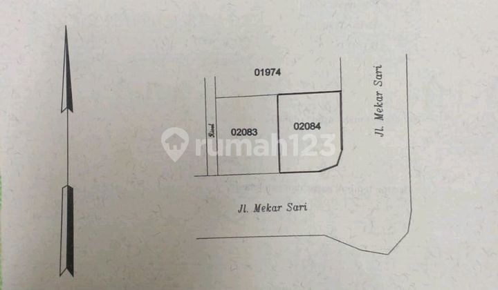 Kavling Tanah Mekar Wangi SHM 176 Bentuk Kotak 176M2