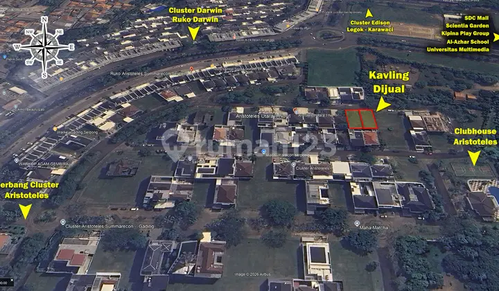 Dijual Tanah Kavling di Cluster Aristoteles Gading Serpong