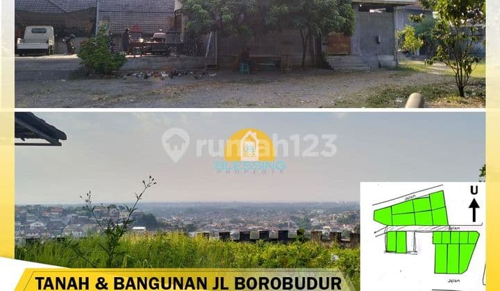 Rumah dan Tanah luas ada View nya bagus. di Jl Borobudur