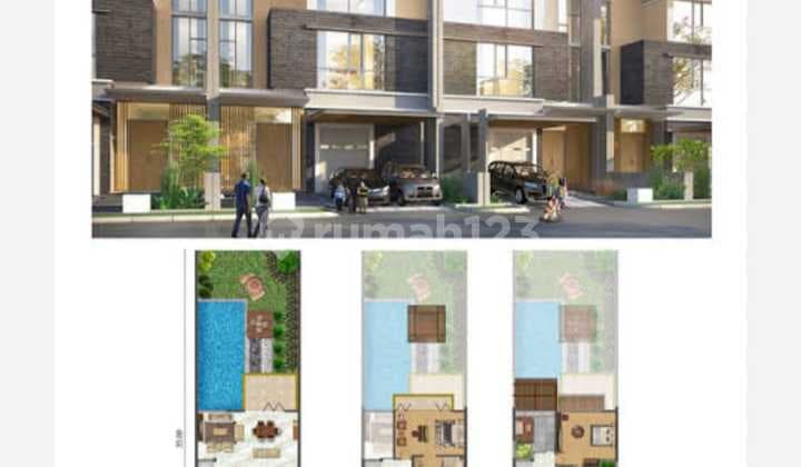 Rumah Cluster Golf Uk 10x35 Chopin 3 Lantai Ada Lift Dan Kolam Renang View Golf Dan Laut Furnish Dan Kosongan