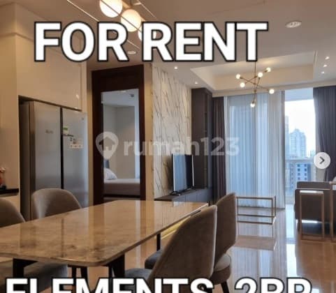 For Rent Apartment The Elements 2br Size 95m2 In South Jakarta