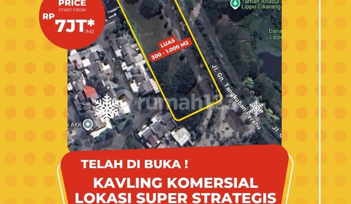 KAVLING KOMERSIAL STRATEGIS DAN TERJANGKAU DI LIPPO CIKARANG