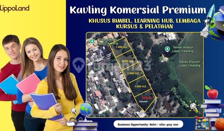 TANAH KOMERSIAL UNTUK SEKOLAH DAN KAMPUS DI LIPPO CIKARANG