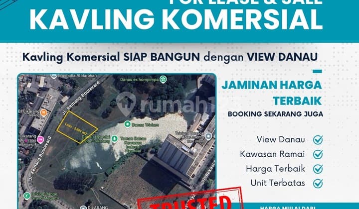 KAVLING KOMERSIAL VIEW DANAU DI LIPPO CIKARANG