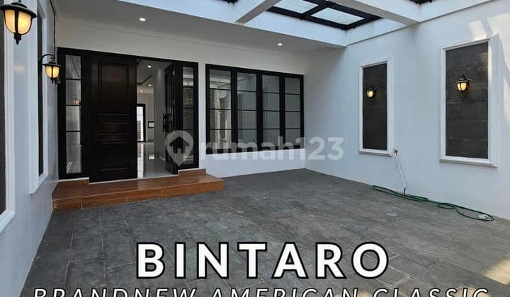 Dijual Rumah Brand New American Classic Design di Komplek Kesehatan Bintaro