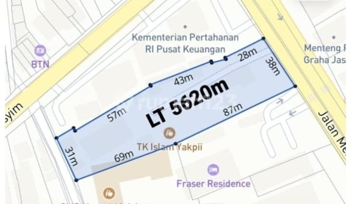 Tanah Komersial Area Menteng Raya Dekat Gambir Under Njop