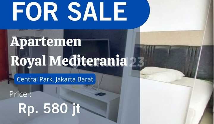 Royal Medit Unit STUDIO Full Furnish Turun Harga Bisa KPA