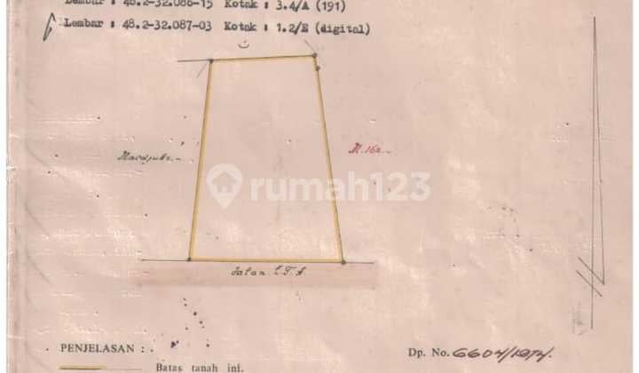 Sty, Dijual Tanah Kavling/Datar, Jl. Puspitek Lt2900, 7.5Jt/Mtr