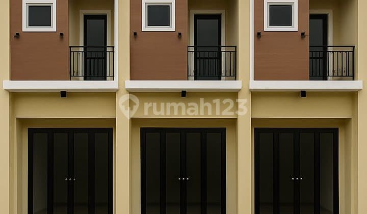 Ruko Pinggir Jalan Bangunan Baru Dekat Stasiun KRL