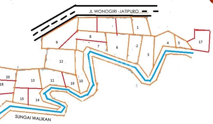 Lahan Zona Industri Lokasi Wonogiri Luas 10 Ha