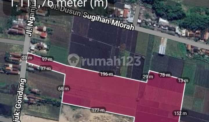 Lahan Zona Industri Lokasi Rejoso,Nganjuk Luas 3,6 Ha