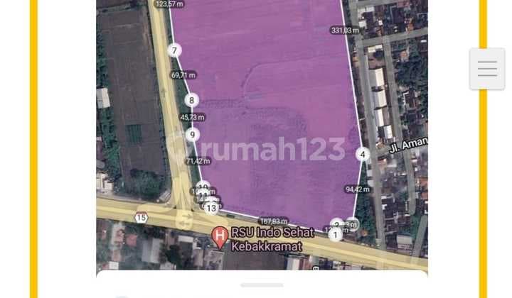 Lahan Zona Industri Lokasi Kebakkramat,Karanganyar Luas 8,6 Hektar