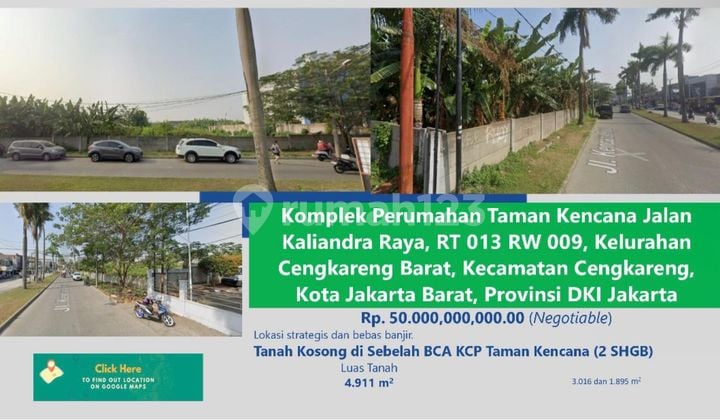 Dijual Cepat Kavling di Jl Kaliandra Raya, Taman Kencana Jakbar