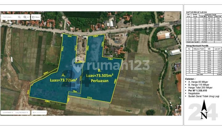 Dijual Tanah Dan Bangunan Eks Pabrik Garment