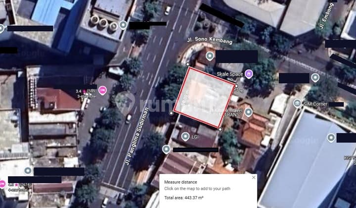 Jalan Raya Panglima Sudirman Pangsud Surabaya Rumah Hitung Tanah bisa Kantor Komersial Bisnis Langka Dekat Tp Tegalsari Genteng