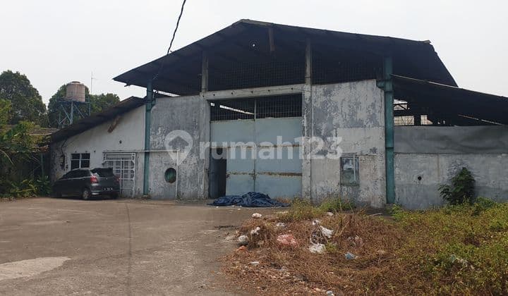 Gudang 1200 M2 SHM Strategis Jalan Provinsi di Cikupa Tangerang