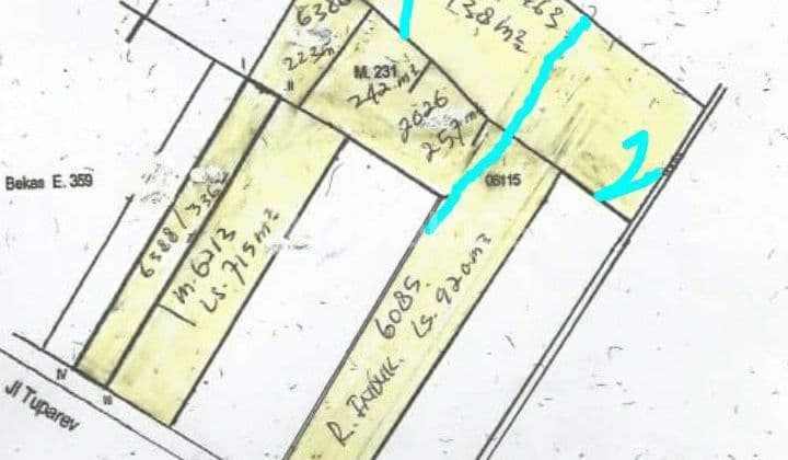 For Sale Commercial Land 2500 M2 Strategic L Shape in West Karawang