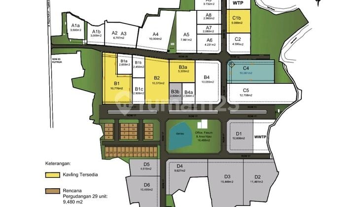 Kavling Tanah 1 Hektar Di Komplek Industri Tigaraksa Posisi Hoek
