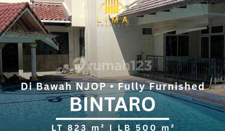Bintaro Sector 1 House Below NJOP, Large Pool, Prime Area.