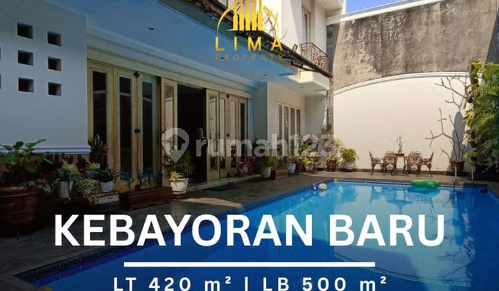 Rumah Kebayoran Baru Ada Swimming Pool Lingkungan Tenang Row Jalan Lebar