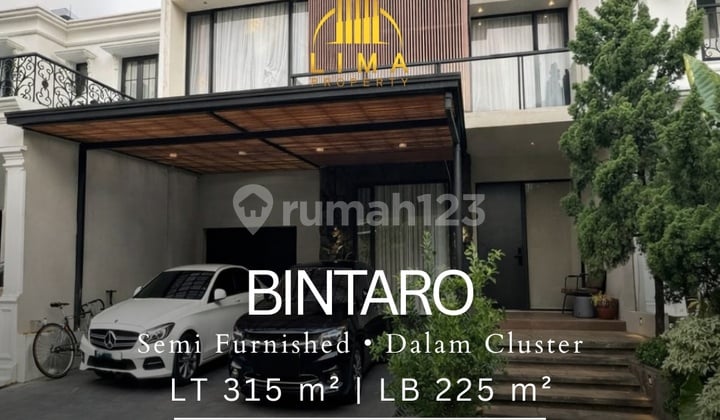 Rumah Bintaro Semi Furnished Dalam Cluster Eksklusif