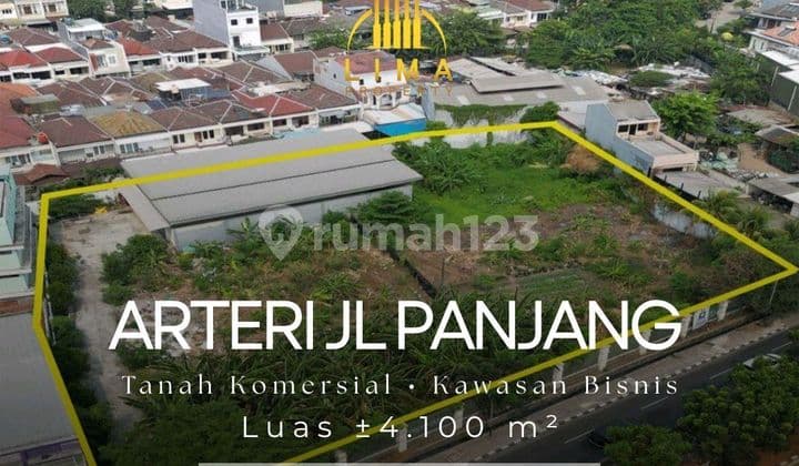 Tanah Komersial Arteri Jalan Panjang bisa Ijin Gedung Kantor atau Apartemen